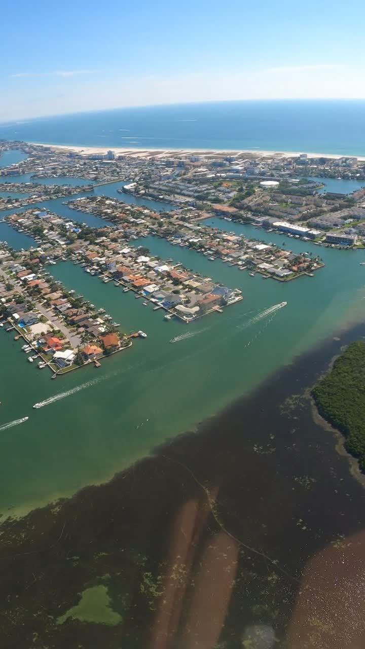 Aerial view of Tampa Bay finger canals