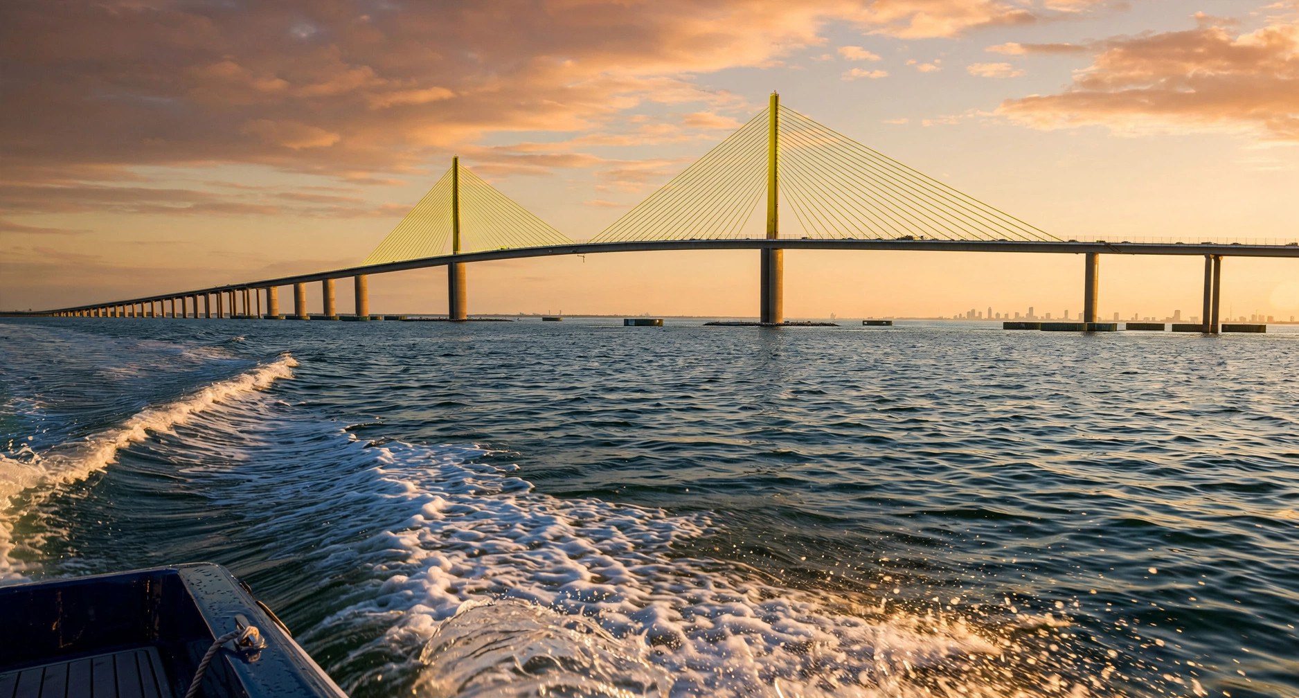 The Sunshine Skyway over Tampa Bay