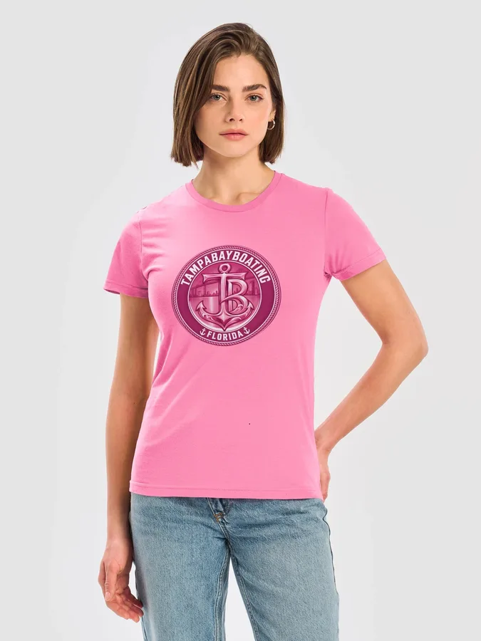 Pink Logo Women's Tee — Tampa Bay Boating